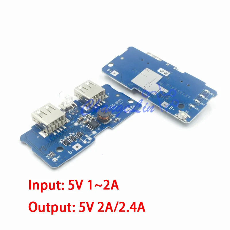 

5V 2A 2.4A Mobile Power Bank DIY Kits Charger Circuit Board Charge Step Up Boost Power Module 6S/4S 18650 Shell Case Double USB