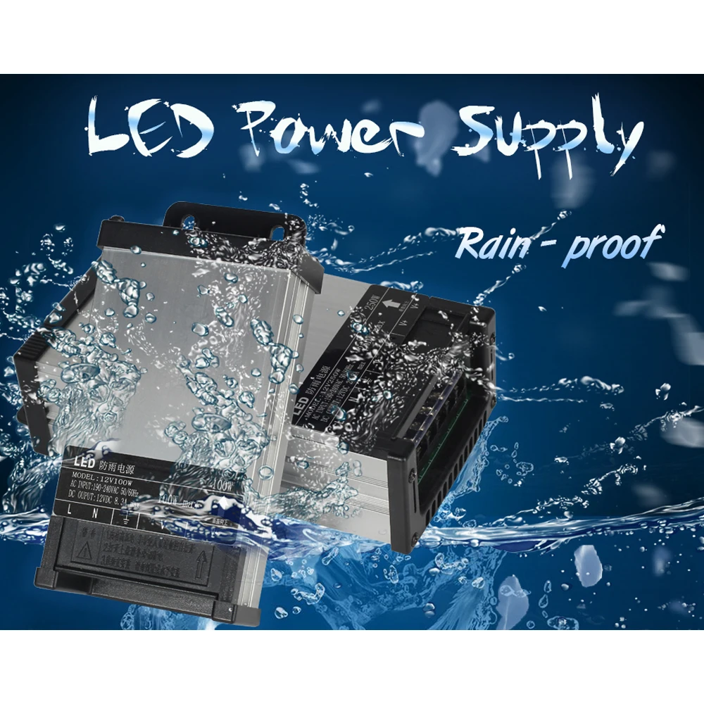 100W Питание dc 12v 8A на открытом воздухе водостойкие пальто Удобная Простая