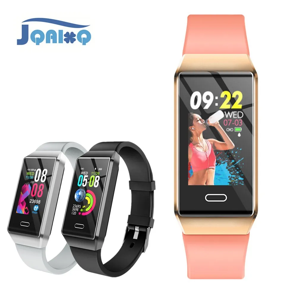 

JQAIQ Sport Fitness Tracker Smart Band Heart Rate Blood Pressure Monitor Real Time Alram Clock Smart Bracelet For Ios Android