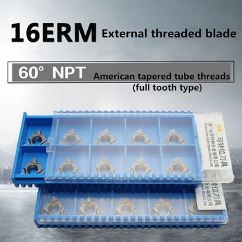 

10Pcs 16ERM 18NPT GM3225 60°NPT American tapered tube external thread (full tooth type)
