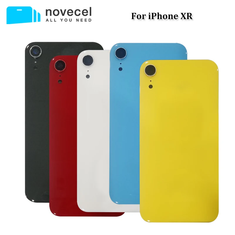 

Novecel Battery Back Cover for iPhone XR Backcover Housing Door With Camera Lens Replacement Part Full Assembly