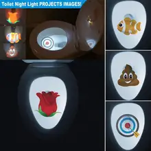 

Novelty Toilet Projector Night Light Four Cartoon Images Home Bathroom Lamp Toilet Lamp hot sale