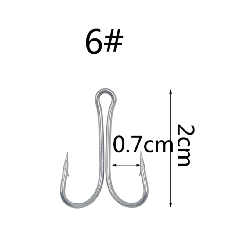 OUTKIT 20 шт./лот, рыболовные крючки из высокоуглеродистой стали, кривошипный крючок, для завязывания мушек, двойной крючок для ловли басов, высокое качество, аксессуары - Цвет: 6