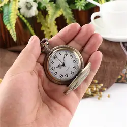 Cindiry новый Винтаж бронза Рыбалка кварцевые Античный карманные часы для мужчин женщин