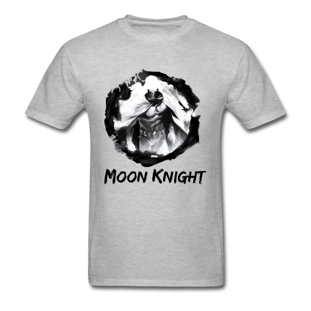 O-Neck Star War Moon Knight Portal 100% Cotton Mens Top T-shirts Summer Tops T Shirt Newest Clothing Shirt Short Sleeve Moon Knight Portal grey