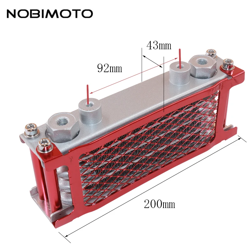 Скутер 50cc радиатор мотоциклетный масляный радиатор с 200 мм трубкой охлаждения двигателя подходит для 50cc-160cc масляного охлаждения двигателей CNC-181-1