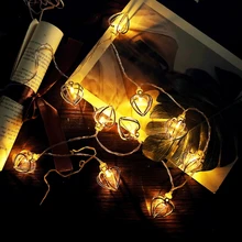 Светодиодный свет шнура 10 светодиодный Батарея работает металла вечерние Фея декоративное освещение