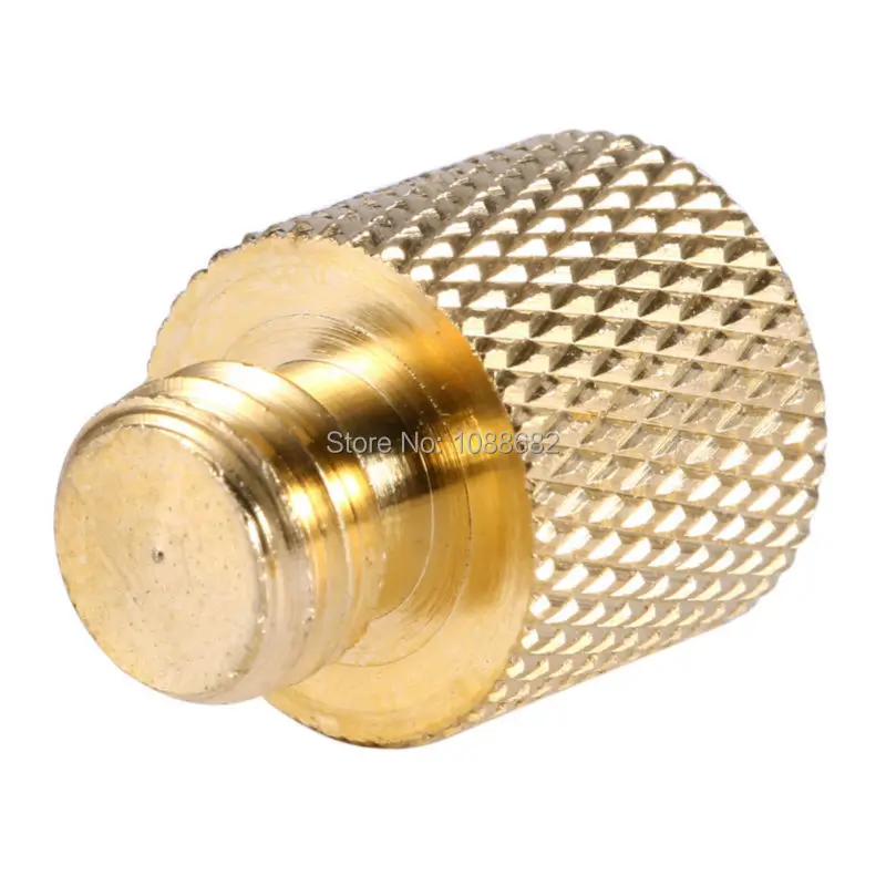 Gold Color 14 Female to 38 Male Tripod Thread Screw Adapter Brass 14 38 for Tripod Camera Light Stand Accessories (1)