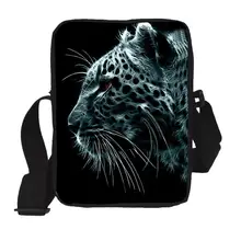 В виде животного(с тигром котом сумки через плечо с принтом для детей Для мужчин Курьерские сумки для мальчиков Повседневное сумка Bolsos детская ручная сумка дорожные сумки