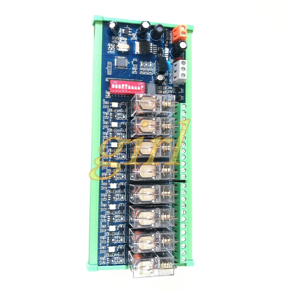 8 way communication relay module single group of 24V relay RS485