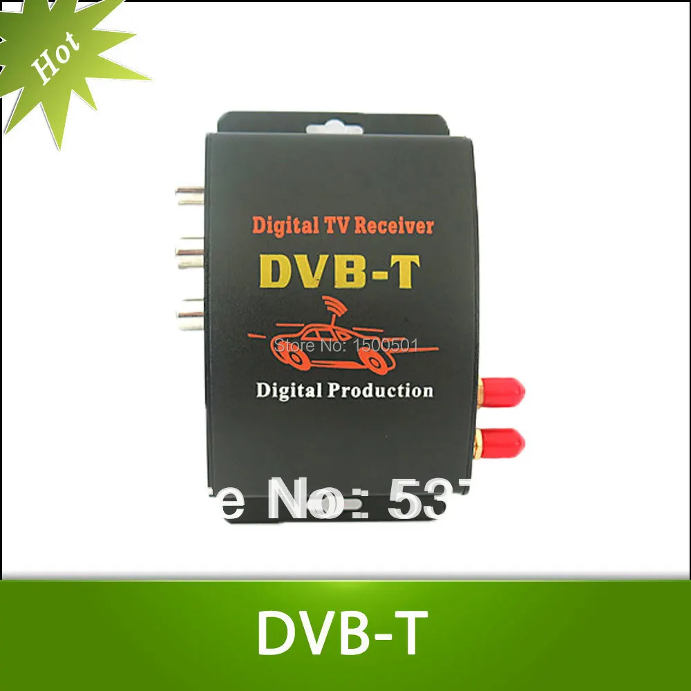 Car DVB-T MPEG-4 HD tuner Digital TV BOX receiver box Dual Antenna for European Free shipping