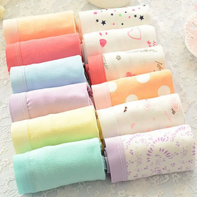 

Casual Briefs Women's Underwear Candy Color Cotton Underwear Panties Butt Lifter Cute Briefs Calcinha Female VM