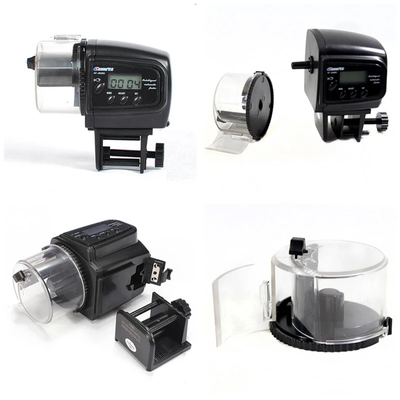 Aquarium Timing Automatic LCD Feeders Auto Timer Feeding AF-2009D AF-2005D AF-2003 for Fish Tank Pet Feeding Dispenser  (15)