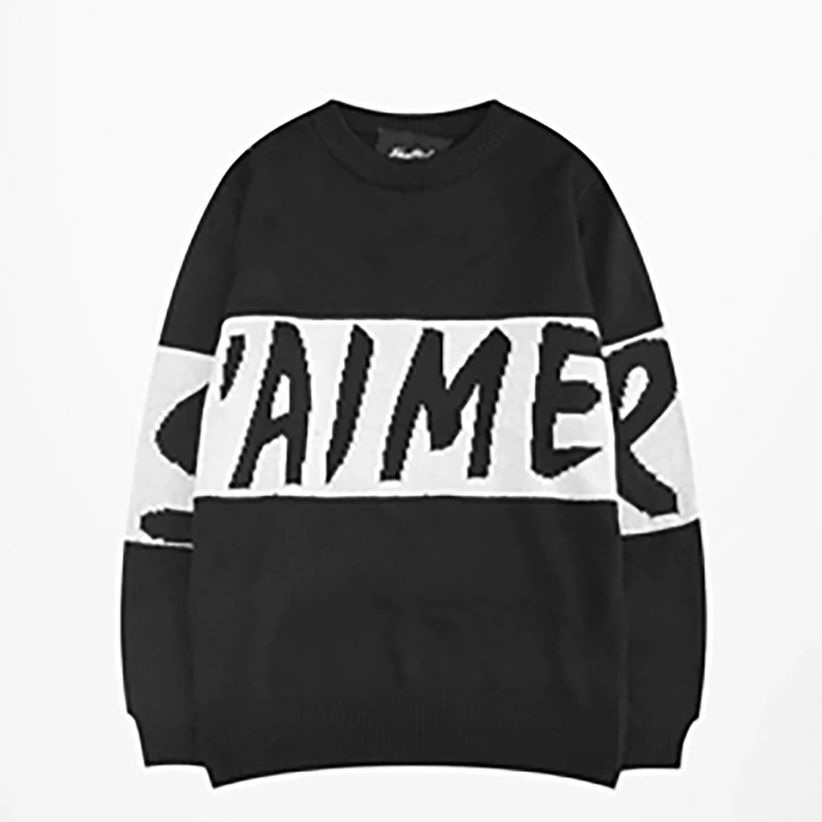 

Couple Knitted Autumn Sweater Men Oversized Hip Hop Pullover Men Winter Sweaters Korean Style Sueter Hombre Clothes Men 50MY035