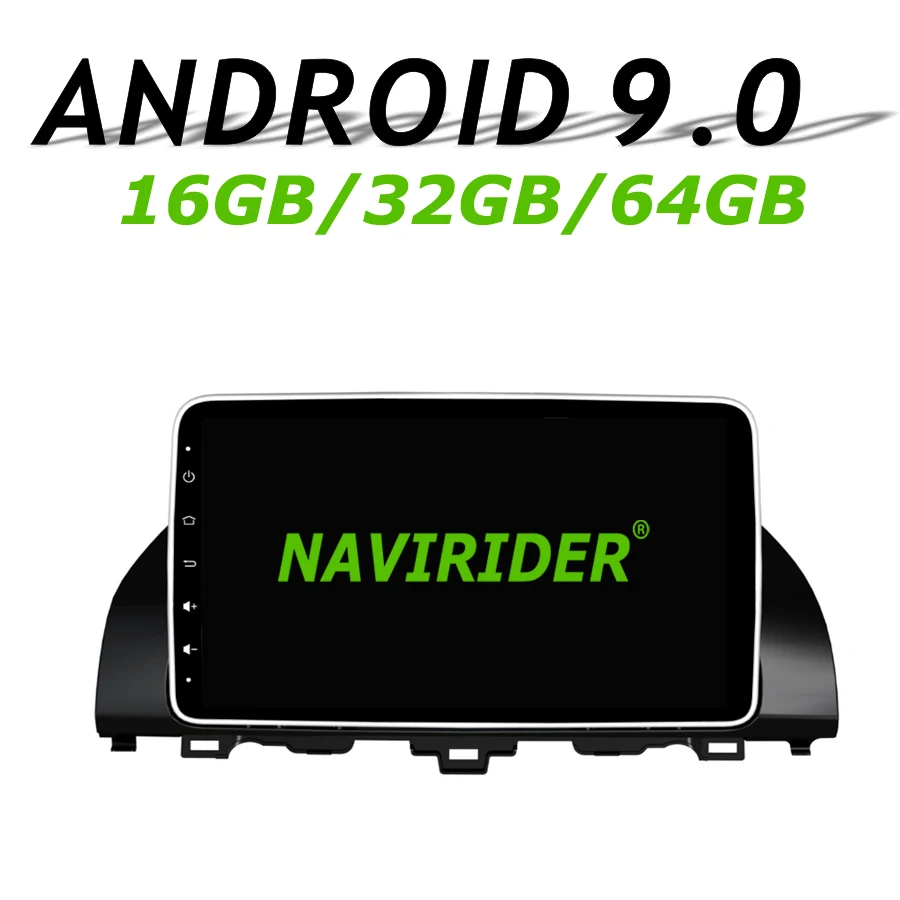 Navirider gps навигации для Honda Accord 10 полный сенсорный автомобильный android 9,0 8 core 64 Гб встроенная память радио-проигрыватель вluetooth стерео
