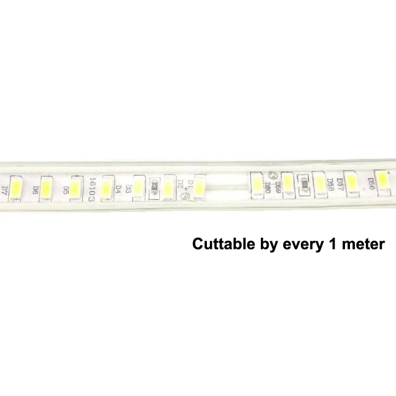 Светодиодная лента 220 В Tira трубка SMD5730 120L/M ширина 14 мм европейского стандарта шнур