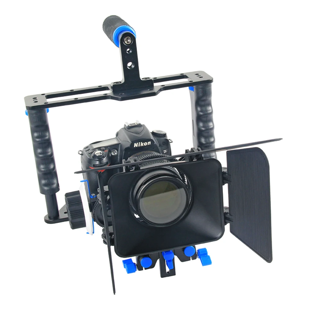 Профессиональная DSLR камера Rig Ручной Стабилизатор Крепление клетка+ Матовая коробка+ фоллоу фокус для Canon Nikon sony камера видеокамера