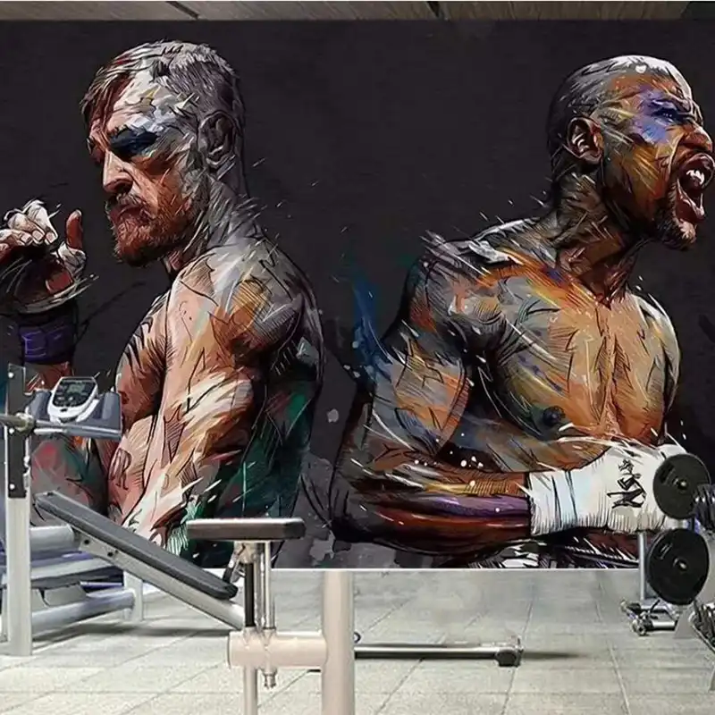 Custom 3d Boxing Ring Mural Boxing Fighting Ufc Sports Fitness Club Image Background Decorative Wall Gym Wallpaper Aliexpress