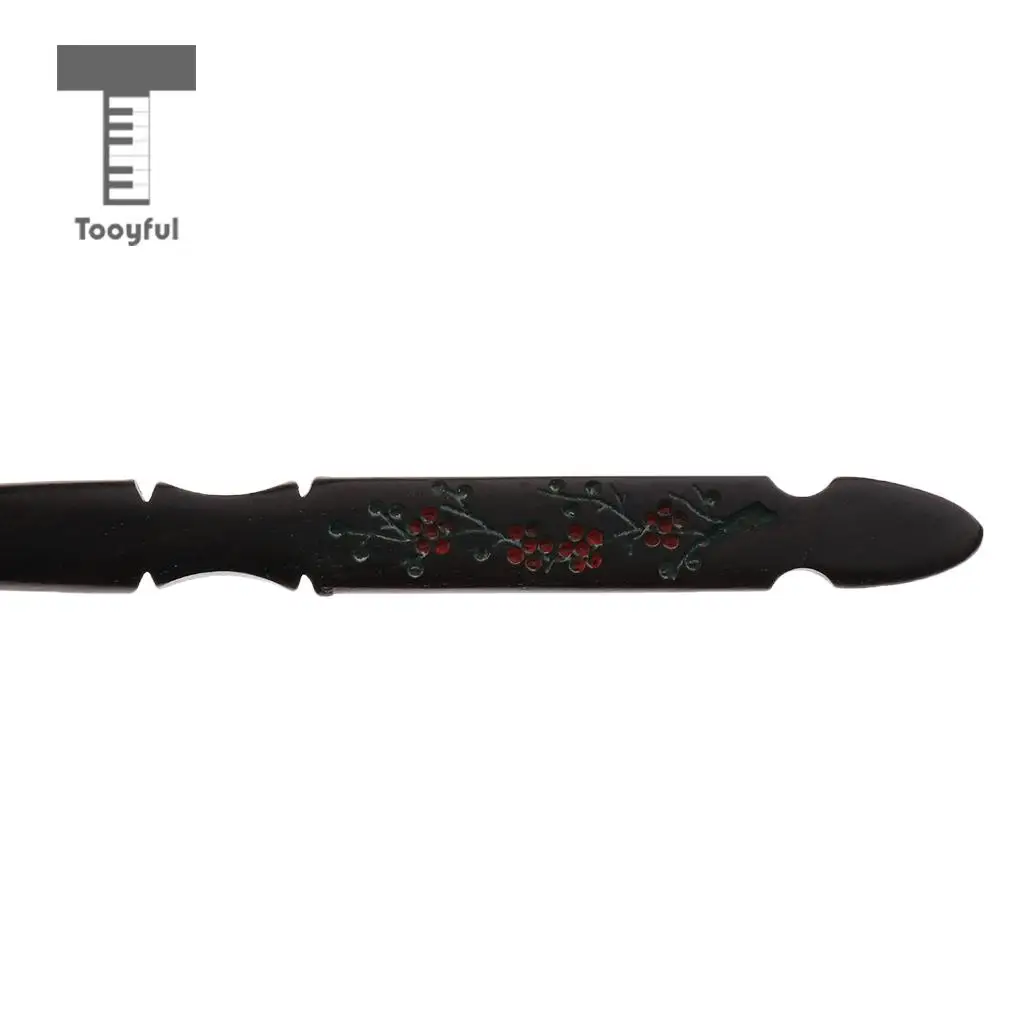 Tooyful Exquisite 1 Pair Ebony Dulcimer Hammer Mallets Sticks with 1x Storage Case Box Musical Instrument Parts