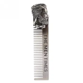 

Gentleman Shape Stainless Steel Portable Pocket Beard Shaving Comb Mustache Hair
