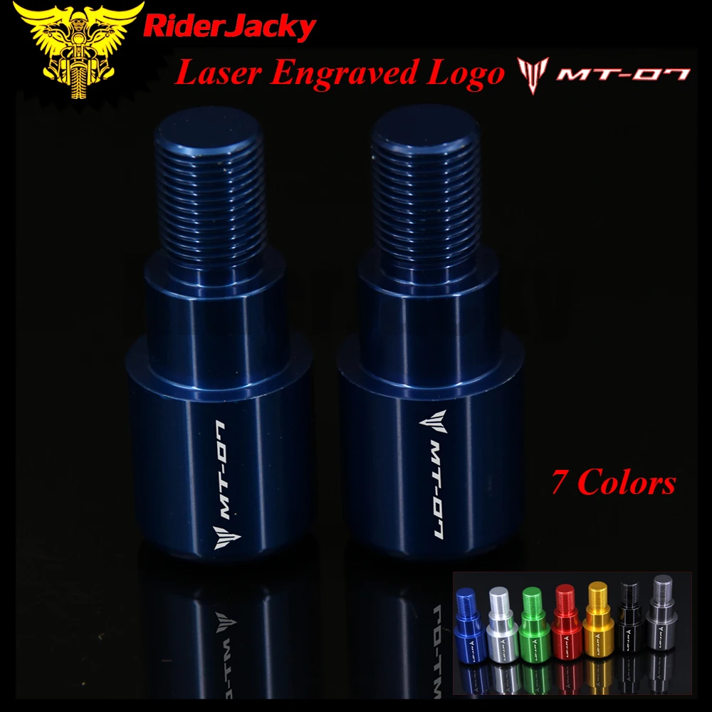 

RiderJacky For Yamaha MT 07 MT07 MT-07 7/8" 22mm CNC Motorcycle Handle Bar End Sliders Grips Caps Plug