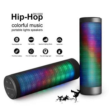 

HOT Hip-hop hifi Portable Mini Bluetooth Speaker colorful LED Stereo Sound Box Mp3 Player Subwoofer Speakers