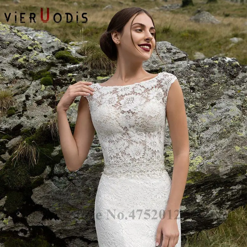 Полный кружевной аппликацией Vestidos De Novia 2019 Свадебные платья Русалочки Элегантный рукавов суд Свадебное платье с длинным подолом