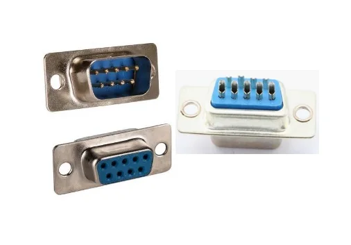 

5 sets DIY D-sub connector 9 pin RS232 Serial Port Connector DB9 male & Female solder wire type blue insulator Rohs