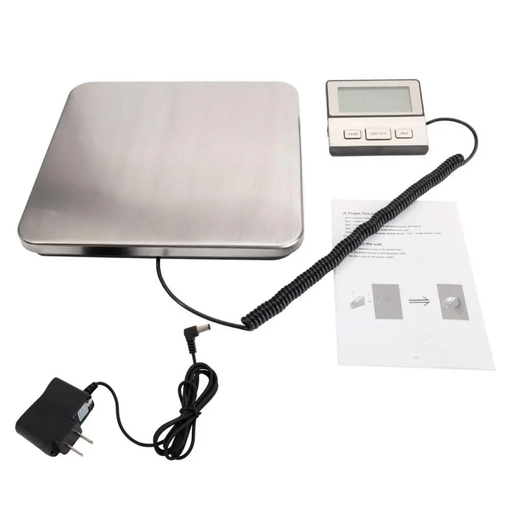  1pcs Silver SF-888 200kg/100g White Backlit LCD Plastic Steel Plate Electronic Scale Home Mini Size - 33038192332