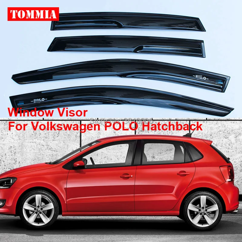 tommia For Volkswagen POLO Hatchback 2011 2016 4pcs Window Visor Shade