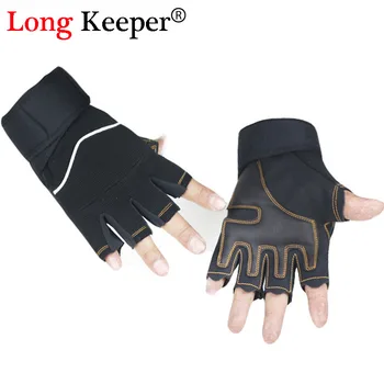 

Long Keeper Fitness Weight Lifting Gloves Fitness Academia Anti-skid Guantes Protective Crossfit Sports Gloves Gym Guantes G235