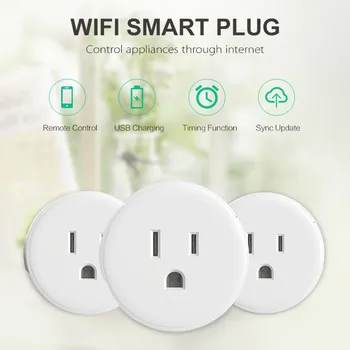 

4Pcs Smart Plug Wi-Fi Enabled Mini Outlets Smart Socket Control Your Electric De WiFi Smart Wireless socket M.16