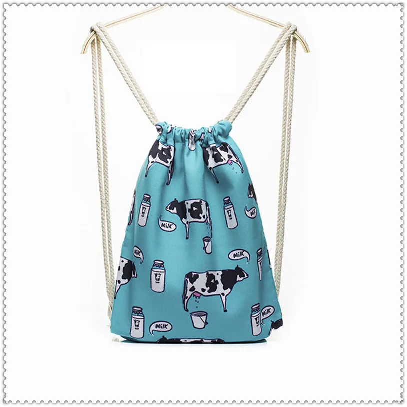 

1pcs/lot size 37x46cm HIHG QUALITY animal drawstring backpack kids