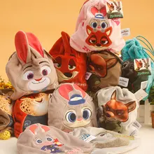IVYYE 1PCS Zootopia Animal Cartoon Drawstring Bags Cute Plush storage handbags makeup bag Coin Bundle Pocket Purse NEW