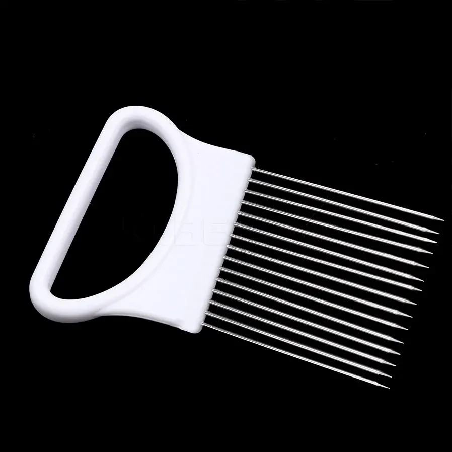 

Onion Cut Holder Fork Stainless Steel Onion Cutter Potato Tomato Vegetable Slicer meat beef Needle Frok Kitchen Gadgets Tools