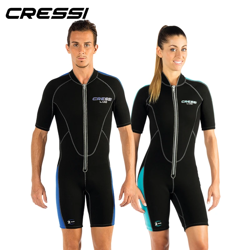 Cressi LIDO Man Woman 2mm Shorty Wetsuit Snorkeling Neoprene Wetsuits