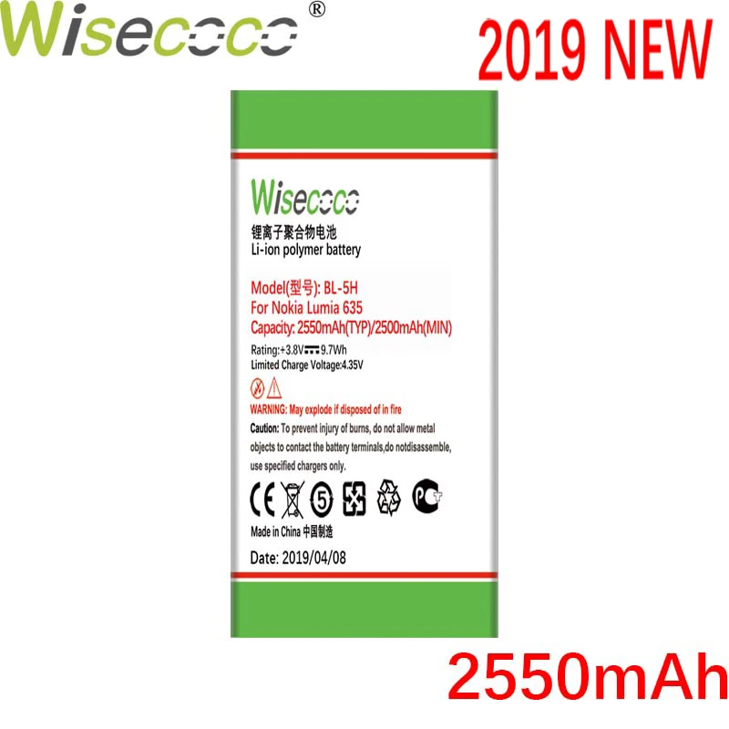 WISECOCO BL-T5A BL-L4A BV-L4A BL-5H BV-T5C Батарея для Nokia microsoft Lumia 550 730 735 738 Супермен RM1038 RM1040