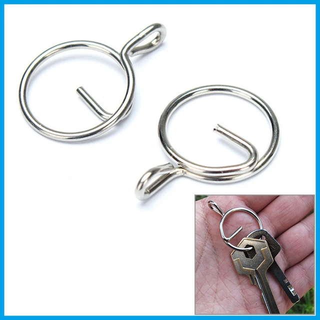 10 pcs/lot G Shaped Stainless Steel EDC Hooks Keychain Quick Release