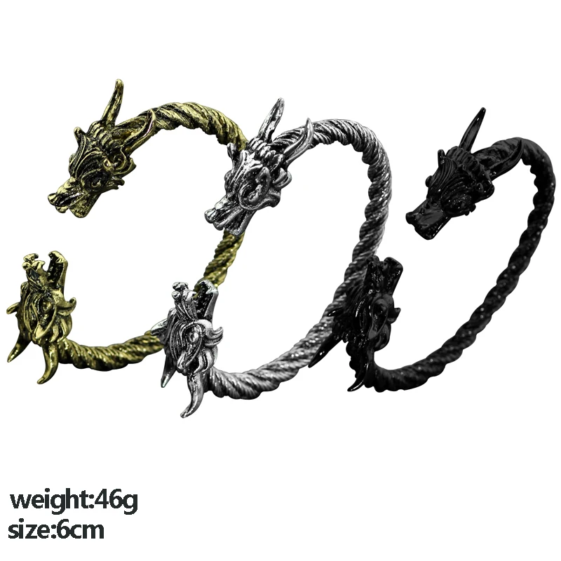 15 панк стиль Викинги Волк браслет викинга унисекс титановый серебряный и золотой дракон стальные полосы браслеты и браслеты