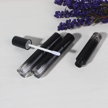 

20/50pcs 6.5ml Round Gradual Black Lip Gloss Tube Empty Lip balm Small Sample Vials Make Up Beauty Refillable Packing Container