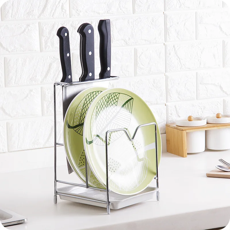 المطبخ الفولاذ الصلب وعاء عموم غطاء غطاء حامل حامل المنظم حامل رف المطبخ تخزين ملعقة