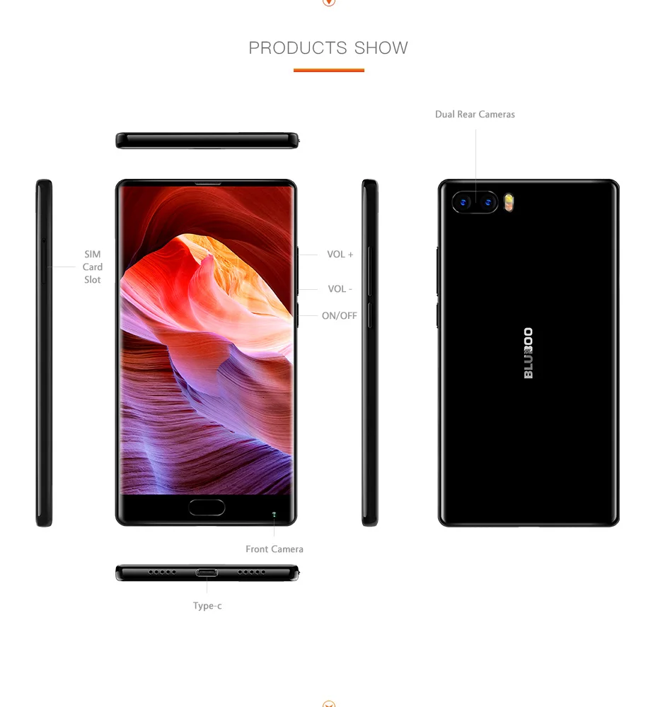 Bluboo S1 Мобильный телефон 3500 мАч батарея Android 7,0 Nougat MTK6757 Восьмиядерный процессор Helio P25 4 Гб 64 Гб 1920X1080P 5," телефон