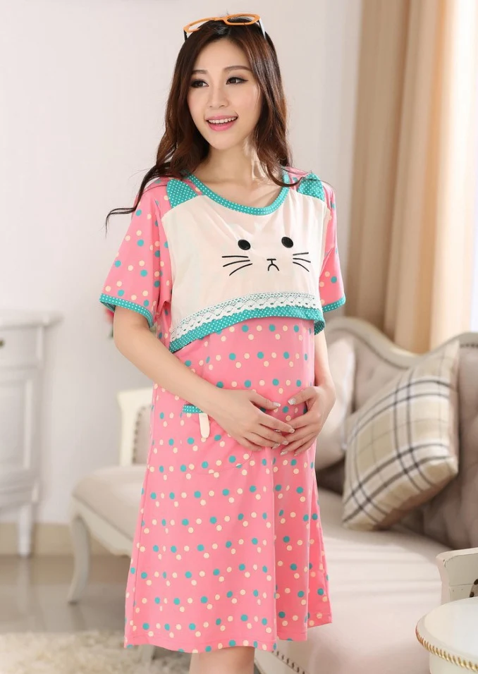 Buy Cute Kitty Summer Cotton maternity pijamas pajamas