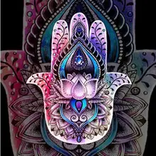 Лотос на заказ Алмазная картина eigen foto jesus Hamsa от Brizbazaar Мандала Павлин художественная вышивка бисером kerstkaarten рождественские открытки