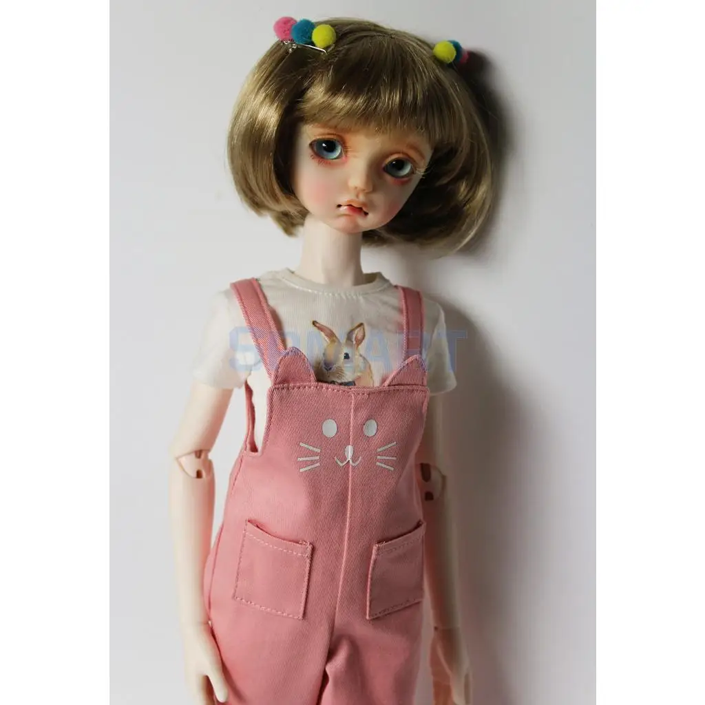 MagiDeal Cotton Summer Short Sleeve T-shirt Dress for 1/3 1/4 BJD for SD for Dollfie Dolls Clothes Accessory Kids Girls Gift