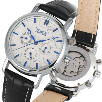 

Mechanical Watches Transparent Men Watch Automatic-self-winding Leather Band Skeleton Business Style Male Clock Gifts Reloj