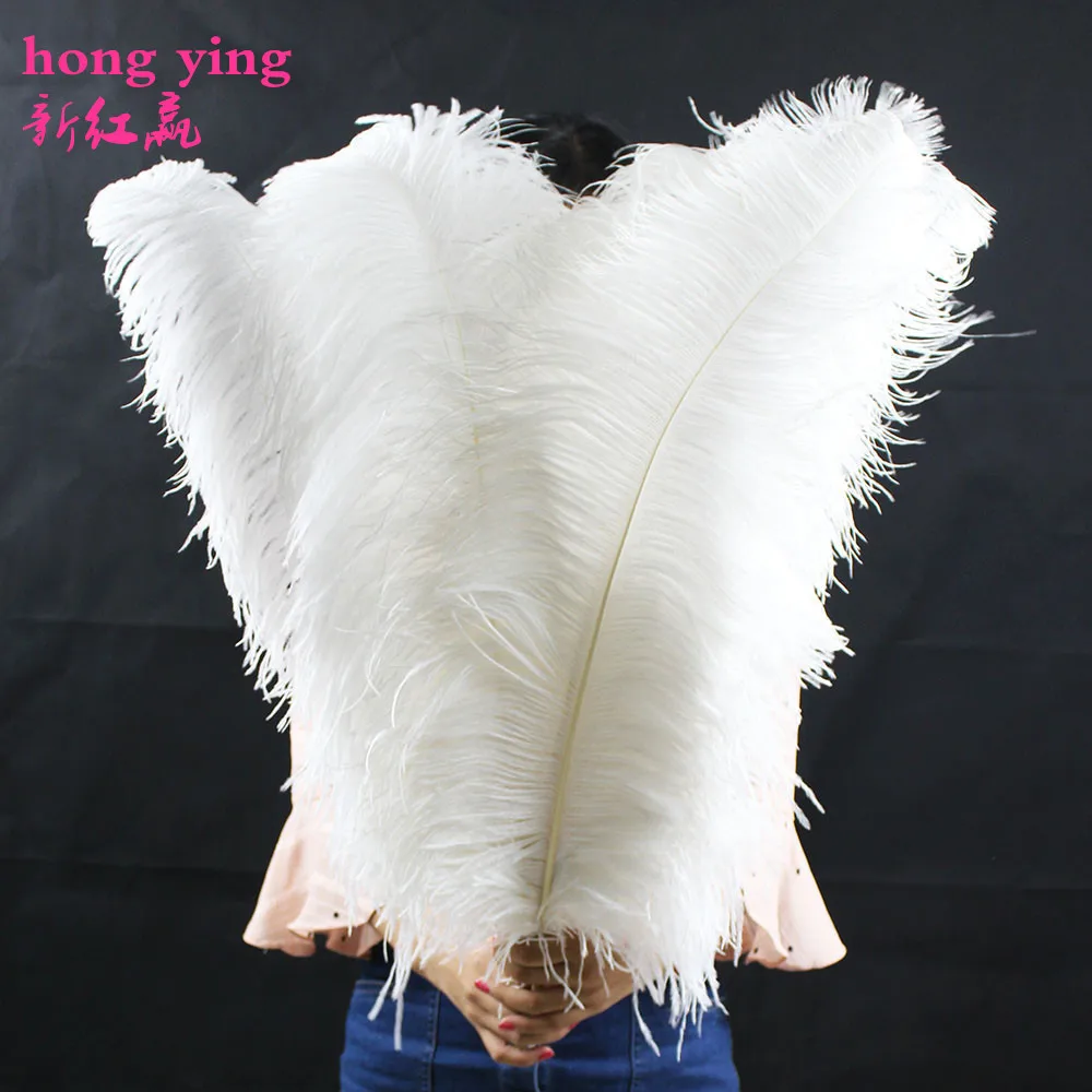 

Big pole ostrich feather snowy white feathers 10 pcs 65-70 cm/26-28 inches plume wedding decoration Holiday decorations