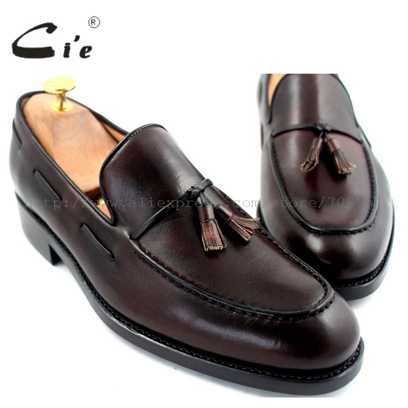 cie Free Shipping Round Toe Tassels Goodyear Welted Handmade font b Men b font font b
