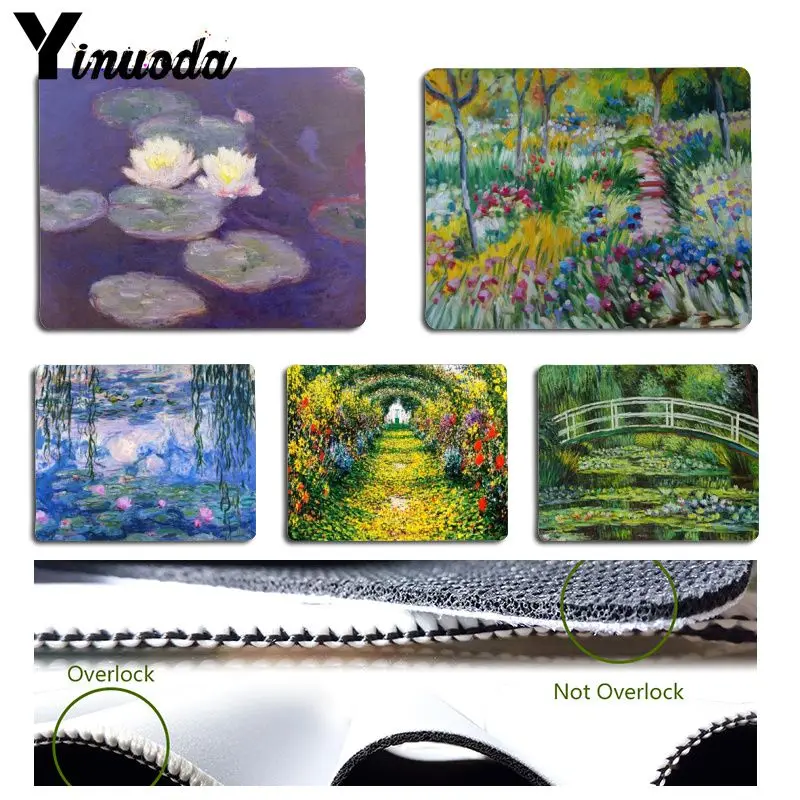 

Yinuoda Monet Garden Lotus Mouse pad PC Computer mat Size for 180x220x2mm and 250x290x2mm Small Mousepad