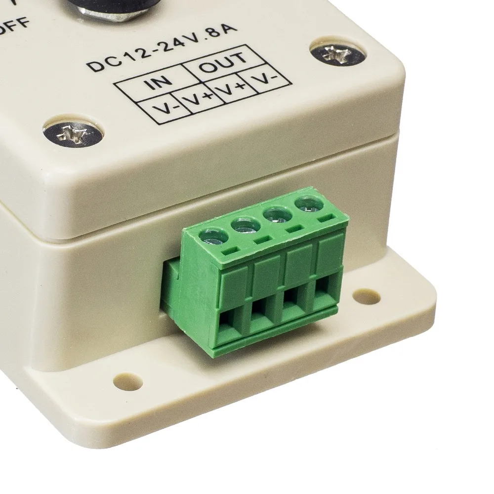 Диммер DC 12V 24V 8A Регулируемый Яркость лампы Драйвер ленты Одноцветный светильник